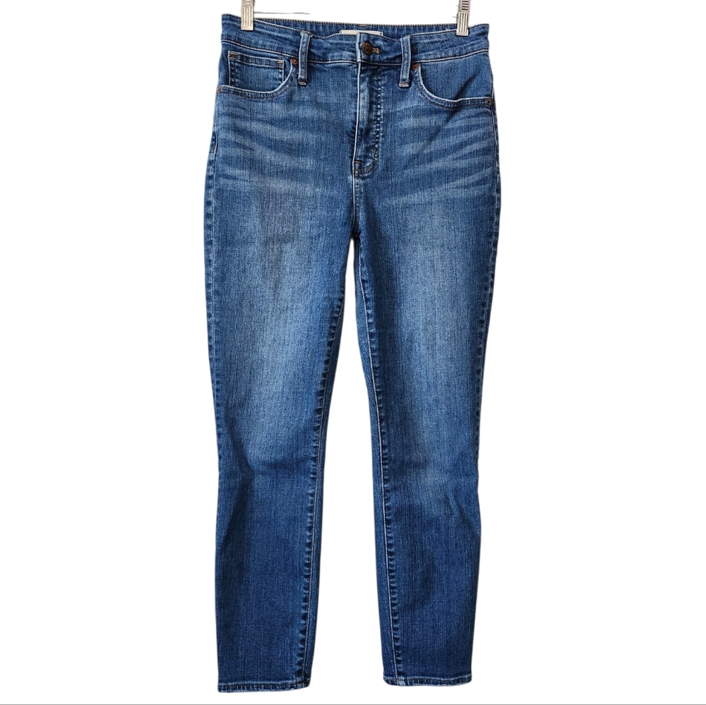 Madewell‎ Curvy High Rise Skinny Crop Jeans Women’s 27 Blue Stretch Denim MC507 - Picture 4 of 15